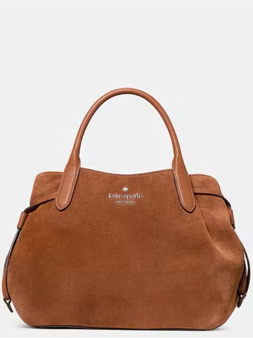 kate spade Suede Satchel in Chestnut Brown - Large